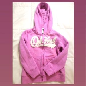 Purple OshKosh B'gosh Girls Size 4 Zip Up Hoodie